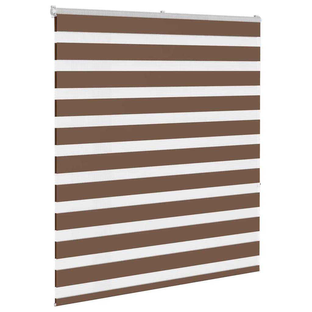 Double Roller Blind Brown 130x150 cm Fabric Width 125.9 cm Polyester