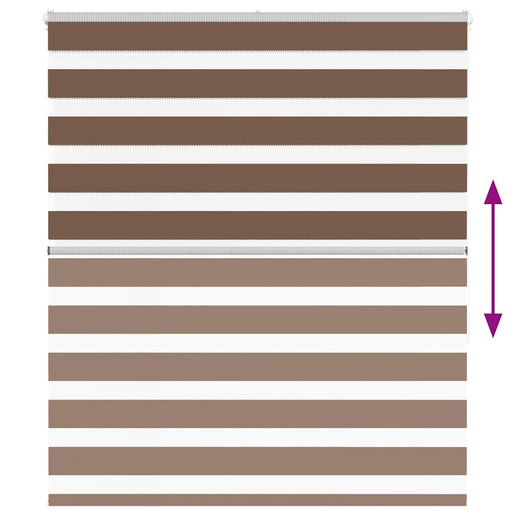 Dual Roller Blind Brown 135x150 cm Fabric Width 130.9 cm Polyester