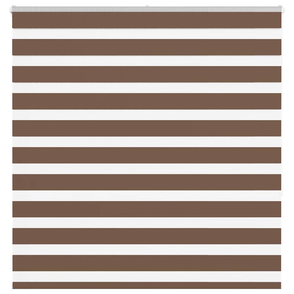 Store enrouleur double marron 145x150 cm largeur tissu 140,9 cm Polyester