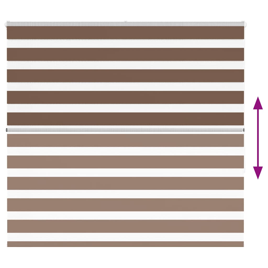 Store enrouleur double marron 155x150 cm largeur tissu 150,9 cm polyester