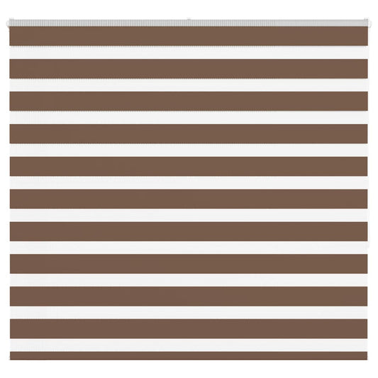 Double Roller Blind Brown 160x150 cm Fabric Width 155.9 cm Polyester