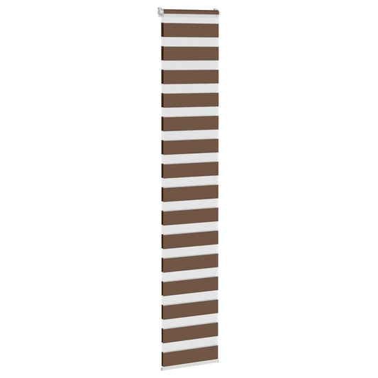 Double Roller Blind Brown 40x200 cm Fabric Width 35.9 cm Polyester