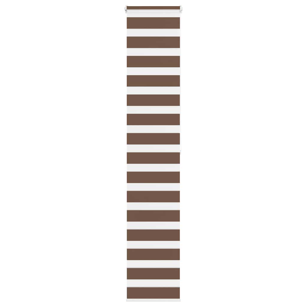 Store double enrouleur marron 50x200 cm largeur tissu 45,9 cm polyester