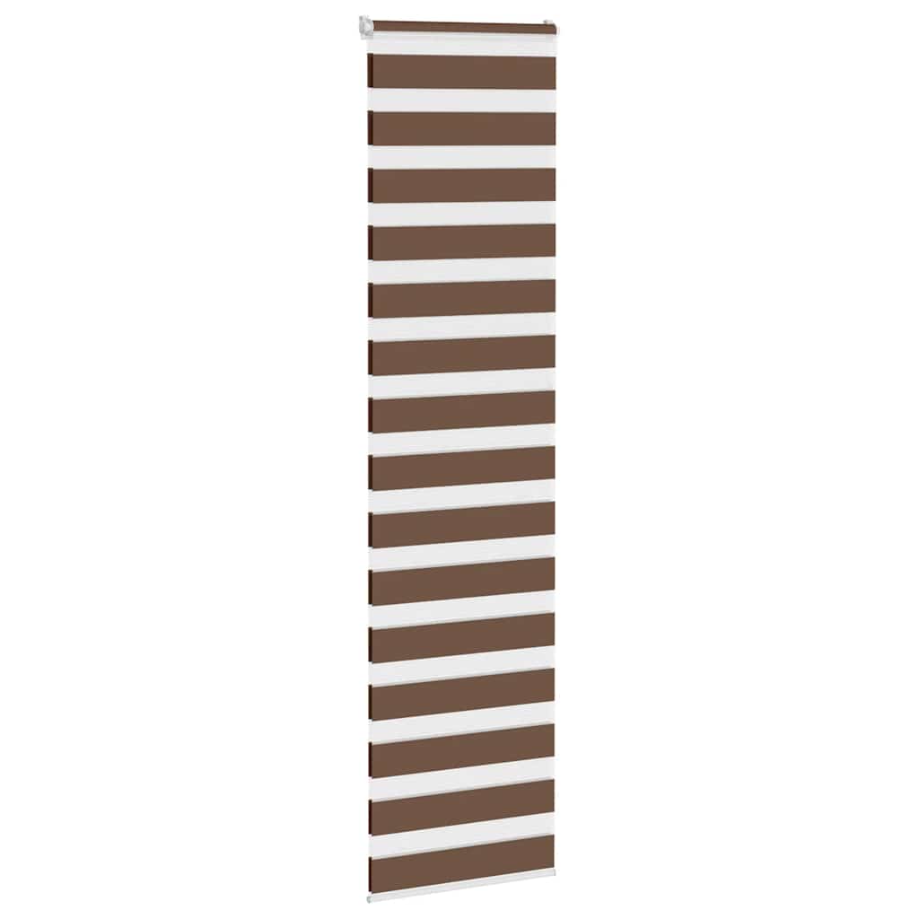 Double Roller Blind Brown 55x200 cm Fabric Width 50.9 cm Polyester