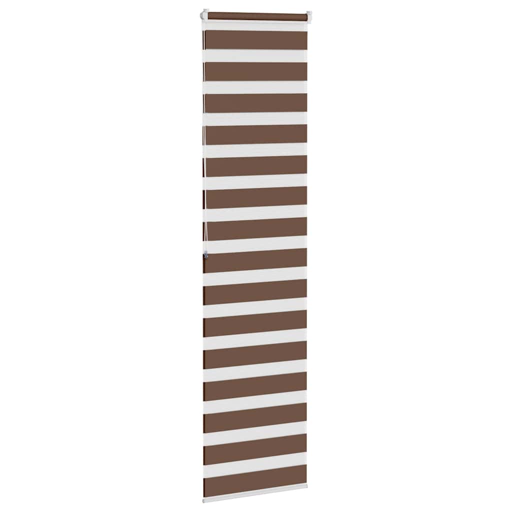 Double Roller Blind Brown 55x200 cm Fabric Width 50.9 cm Polyester