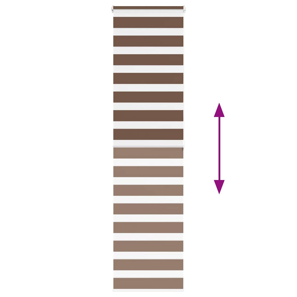 Double Roller Blind Brown 55x200 cm Fabric Width 50.9 cm Polyester