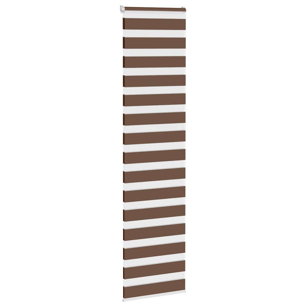 Store double marron 60x200 cm largeur tissu 55,9 cm polyester