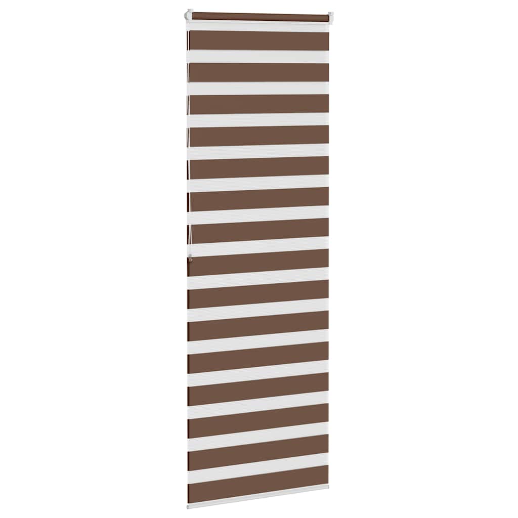 Store vénitien double marron 70x200 cm Largeur du tissu 65,9 cm Polyester