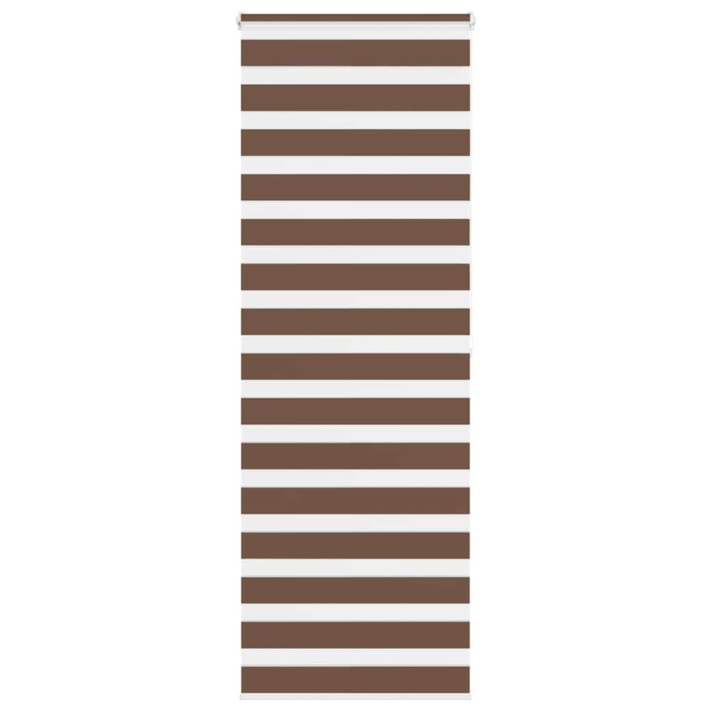 Store enrouleur double marron 85x200 cm Largeur du tissu 80,9 cm Polyester