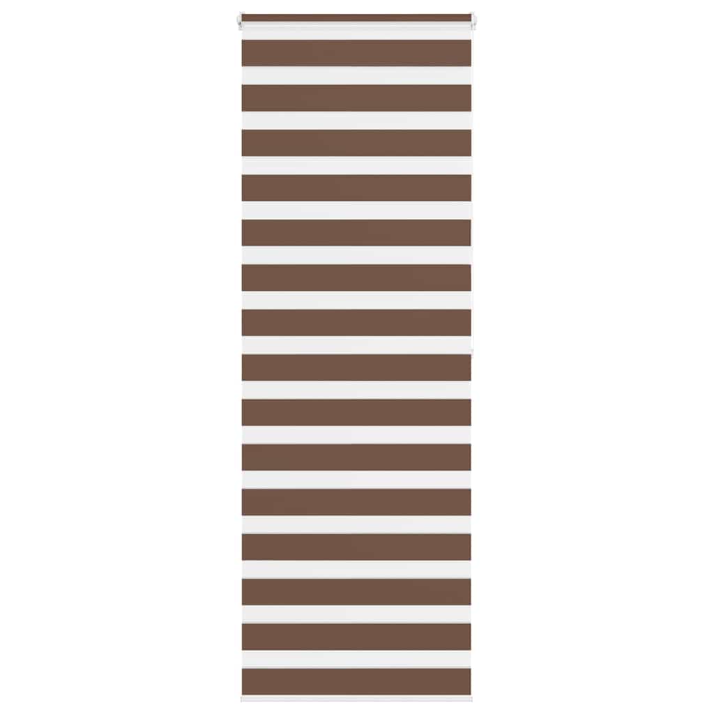 Store enrouleur double marron 90x200 cm Largeur du tissu 85,9 cm Polyester