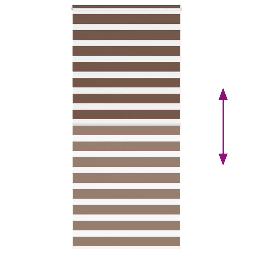 Store double brun 95x200 cm largeur du tissu 90,9 cm polyester