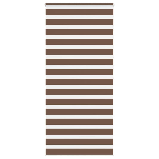 Double Roller Blind Brown 105x200 cm Fabric width 100.9 cm Polyester