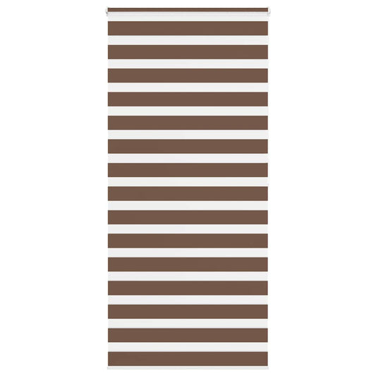 Store enrouleur double marron 110x200 cm largeur tissu 105,9 cm polyester