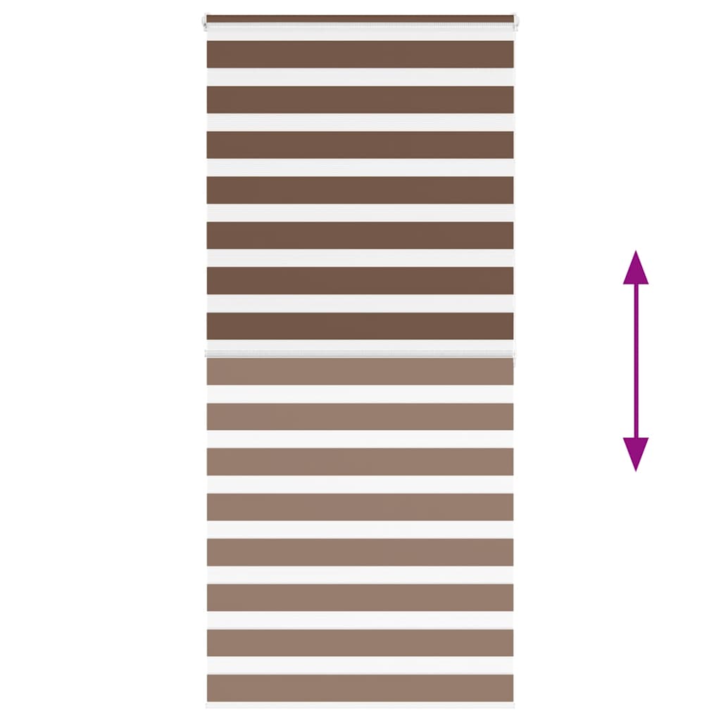 Store enrouleur double marron 110x200 cm largeur tissu 105,9 cm polyester