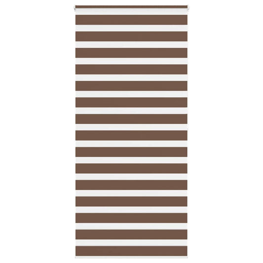 Double Roller Blind Brown 115x200 cm Fabric width 110.9 cm Polyester