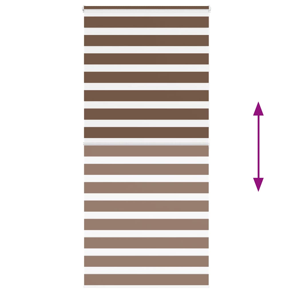 Store double marron 115x200 cm largeur tissu 110,9 cm polyester