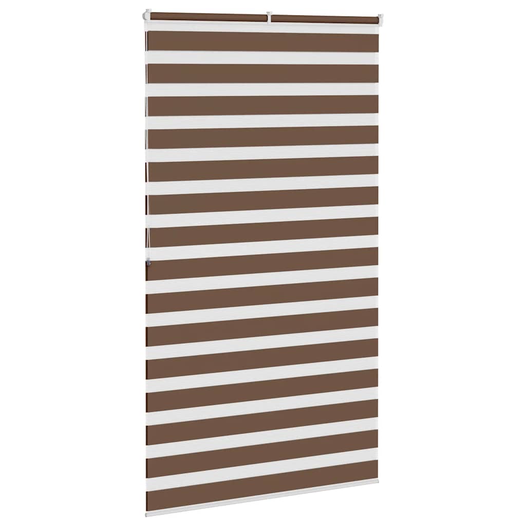 Dual Roller Blind Brown 120x200 cm Fabric Width 115.9 cm Polyester