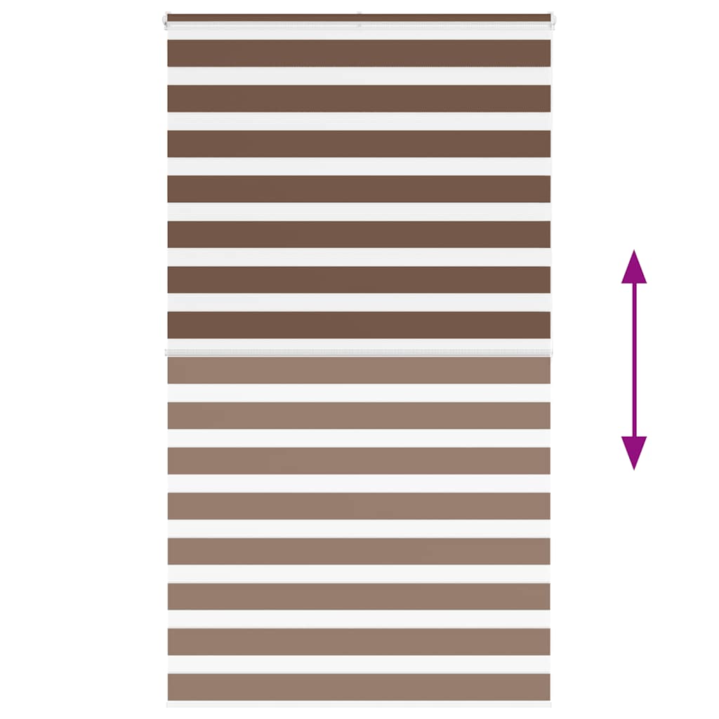 Dual Roller Blind Brown 120x200 cm Fabric Width 115.9 cm Polyester