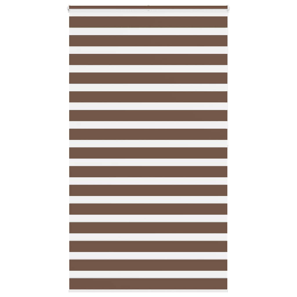 Store enrouleur double marron 130x200 cm largeur tissu 125,9 cm polyester