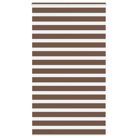 Store enrouleur double marron 130x200 cm largeur tissu 125,9 cm polyester
