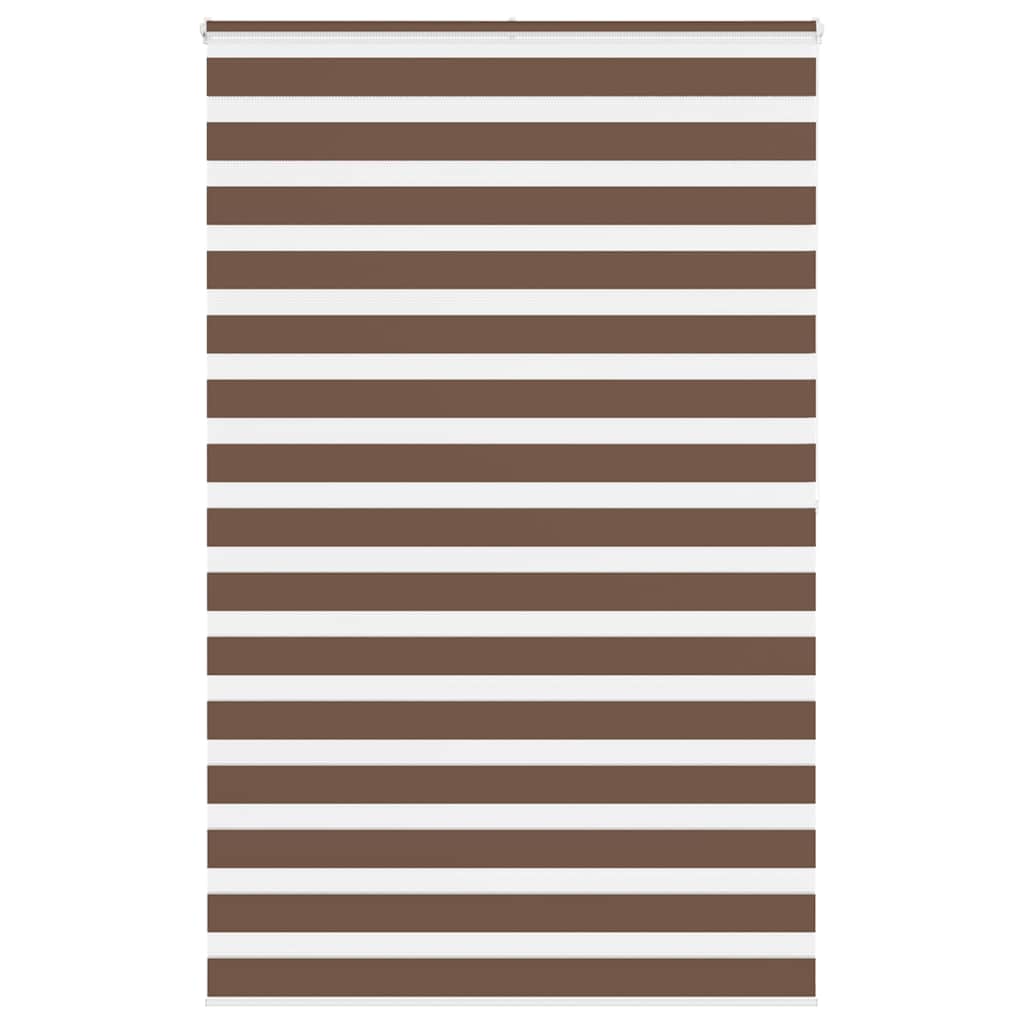 Store vénitien double marron 140x200 cm largeur tissu 135,9 cm polyester