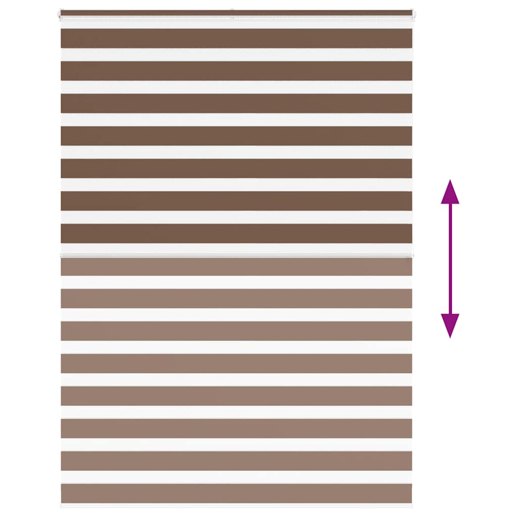Store double enrouleur marron 155x200 cm largeur tissu 150,9 cm polyester