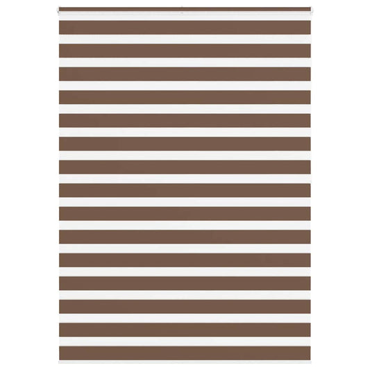 Double Roller Blind Brown 160x200 cm Fabric Width 155.9 cm Polyester