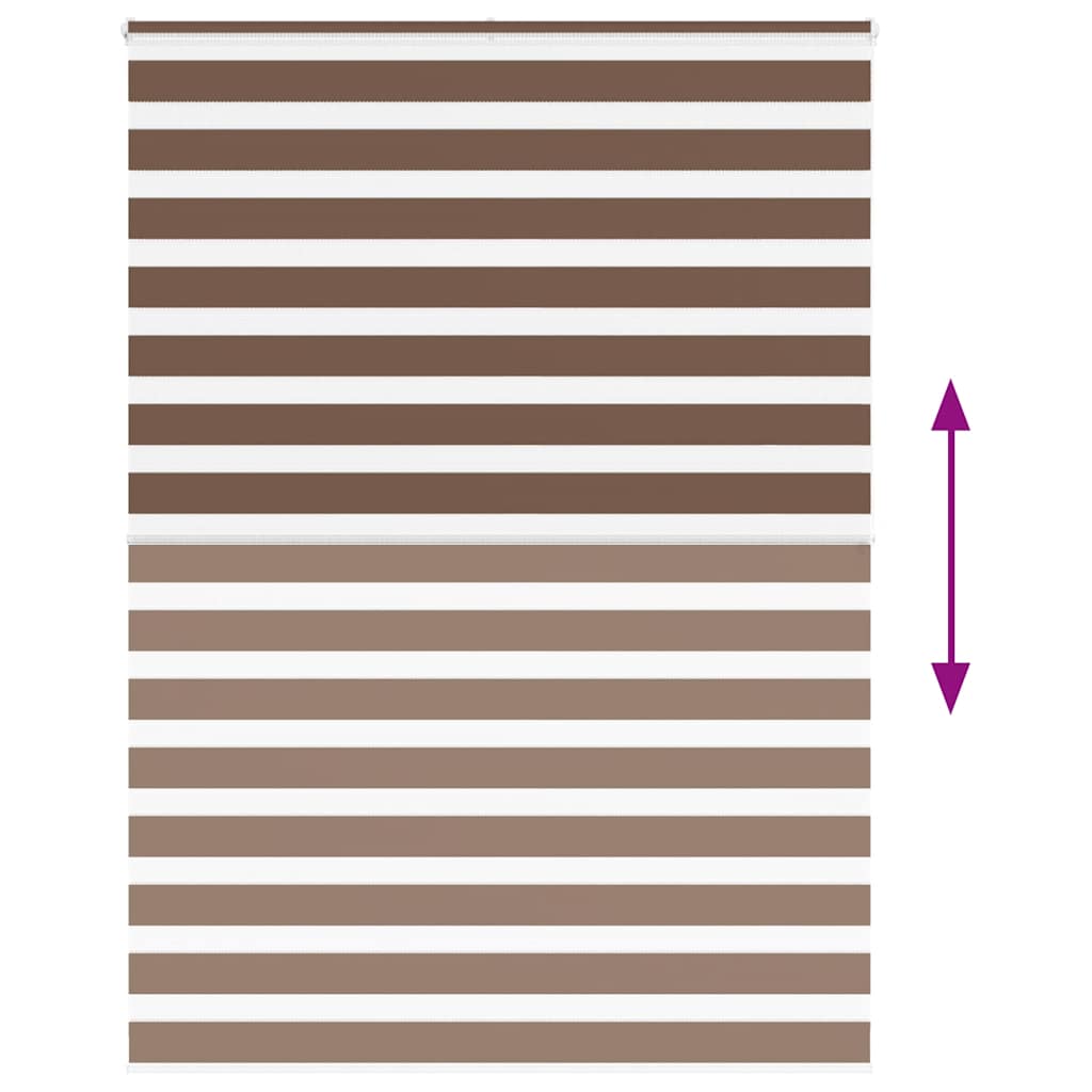 Store enrouleur double marron 160x200 cm Largeur tissu 155,9 cm Polyester