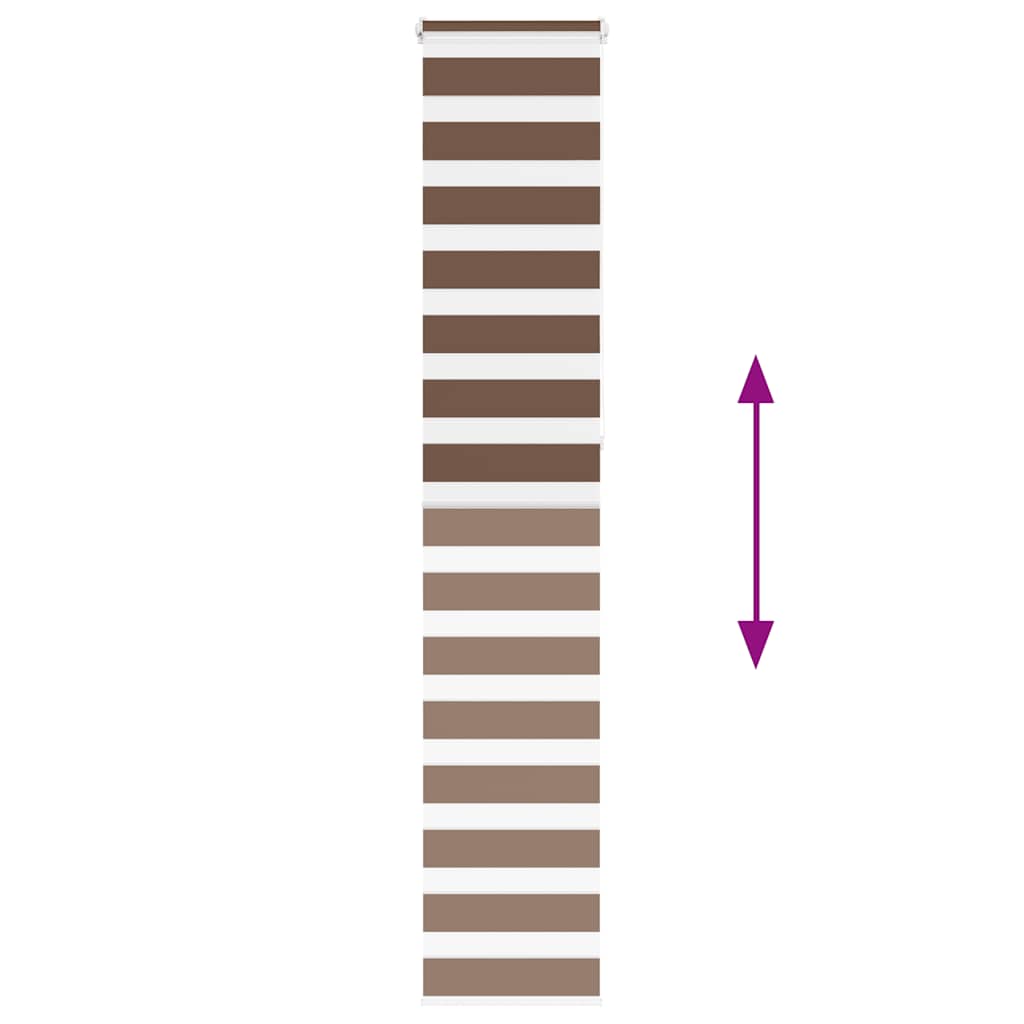 Store double marron 45x230 cm largeur tissu 40,9 cm polyester