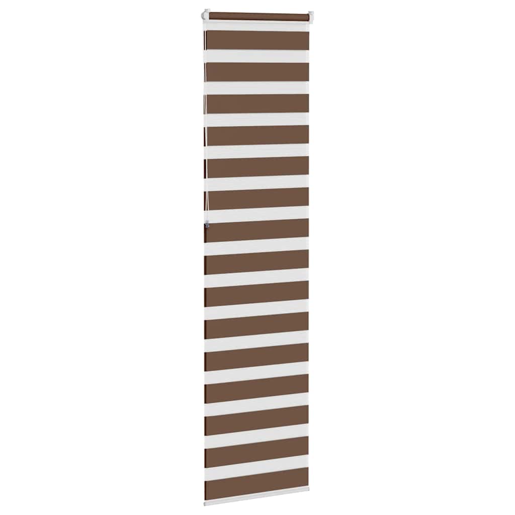 Store vénitien double marron 60x230 cm largeur tissu 55,9 cm polyester