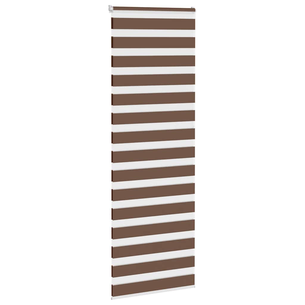 Store enrouleur double marron 70x230 cm largeur tissu 65,9 cm polyester