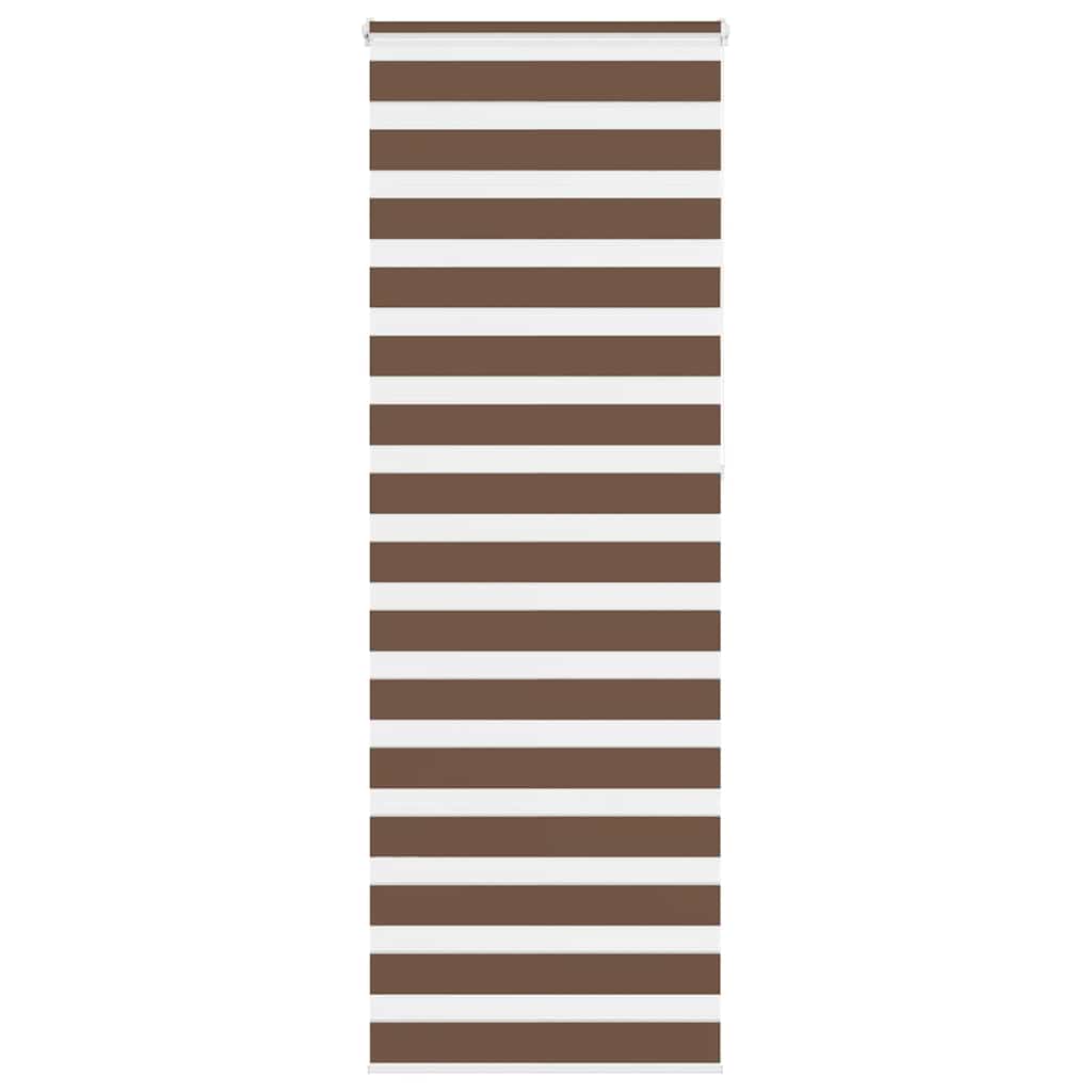 Double Roller Blind Brown 75x230 cm Fabric Width 70.9 cm Polyester