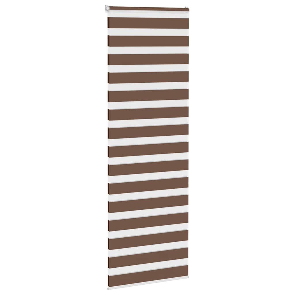 Double Roller Blind Brown 75x230 cm Fabric Width 70.9 cm Polyester