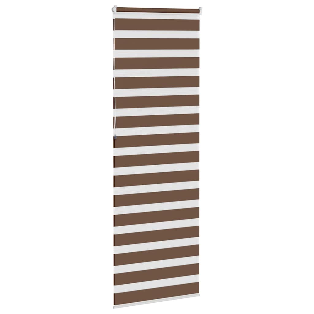 Double Roller Blind Brown 75x230 cm Fabric Width 70.9 cm Polyester