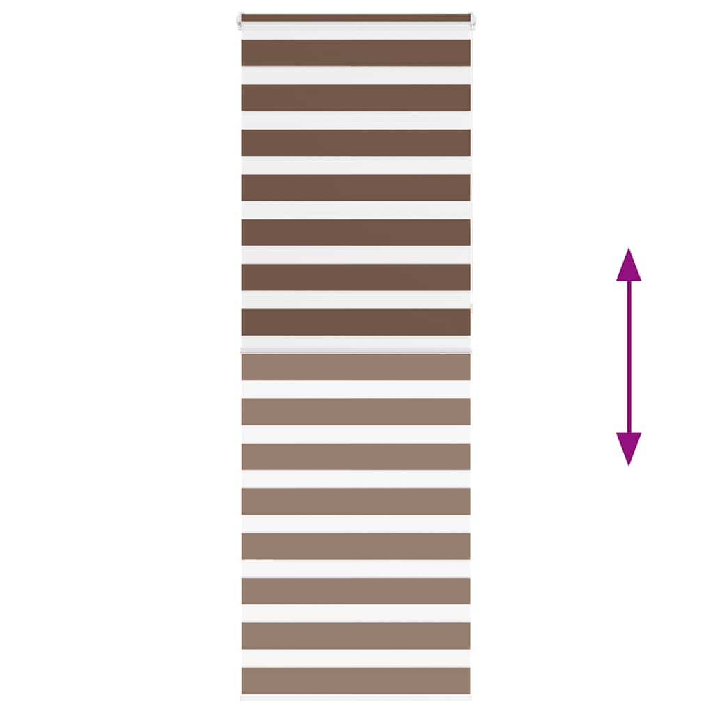 Dual Roller Blind Brown 85x230 cm Fabric Width 80.9 cm Polyester