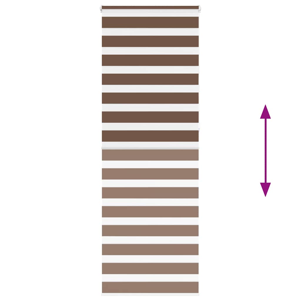 Dual Roller Blind Brown 90x230 cm Fabric Width 85.9 cm Polyester