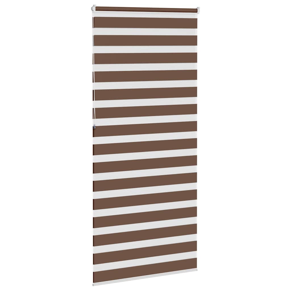 Store enrouleur double marron 95x230 cm largeur du tissu 90,9 cm polyester