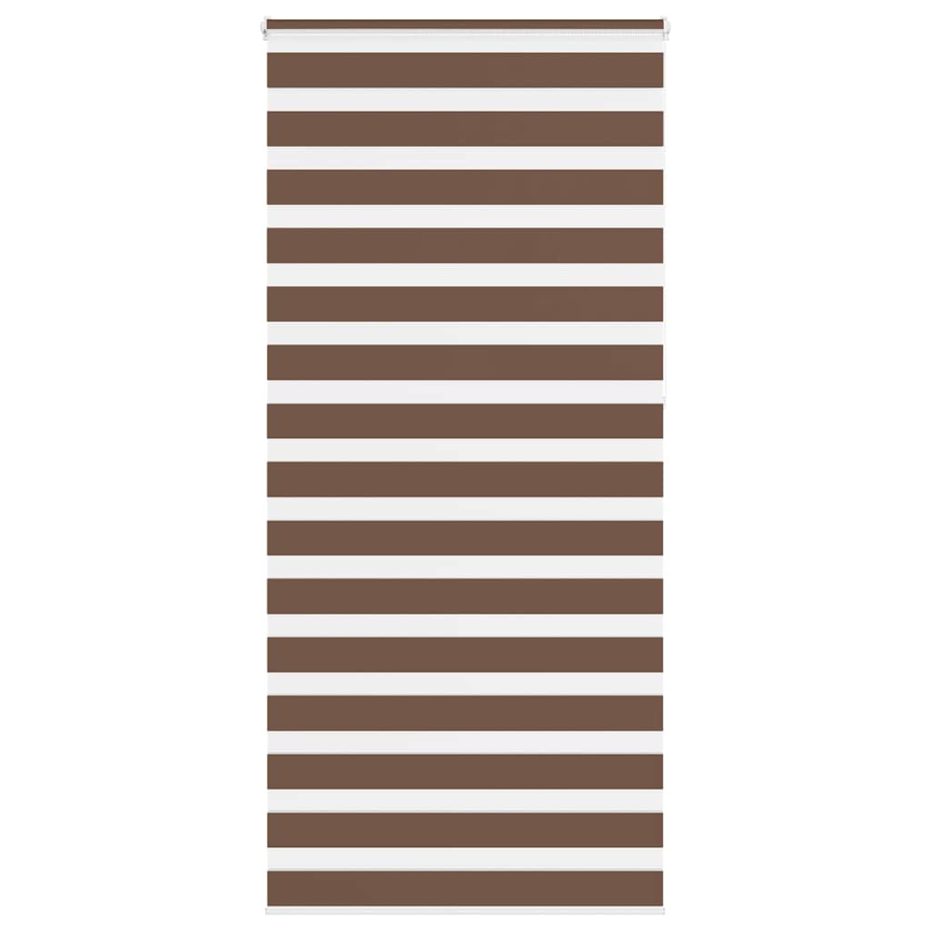 Store enrouleur double marron 100x230 cm largeur du tissu 95,9 cm polyester
