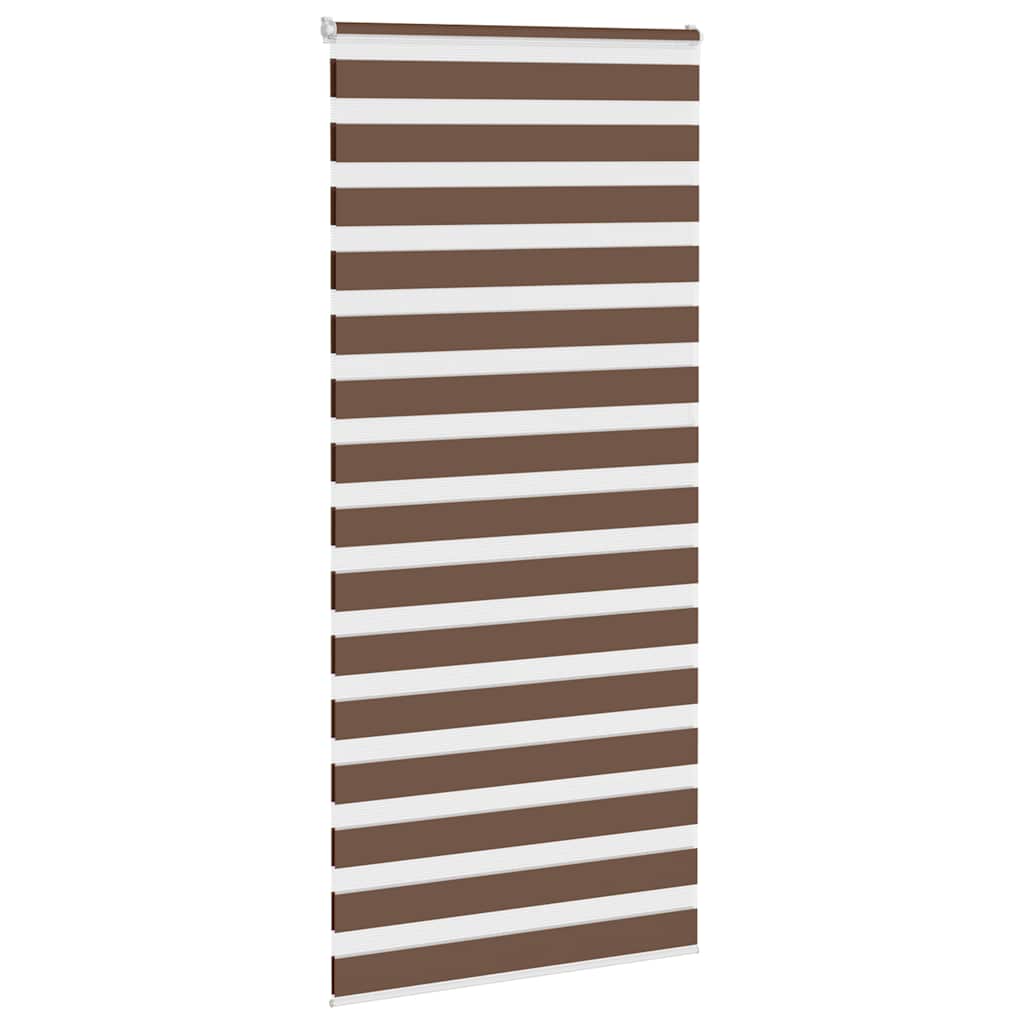 Store enrouleur double marron 100x230 cm largeur du tissu 95,9 cm polyester
