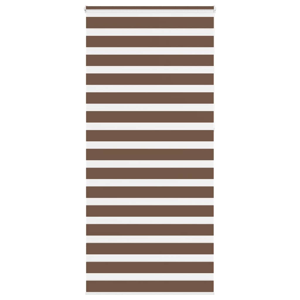 Store enrouleur double marron 110x230 cm Largeur de tissu 105,9 cm Polyester