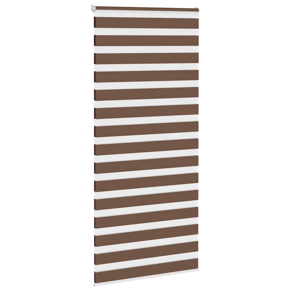 Store enrouleur double marron 110x230 cm Largeur de tissu 105,9 cm Polyester