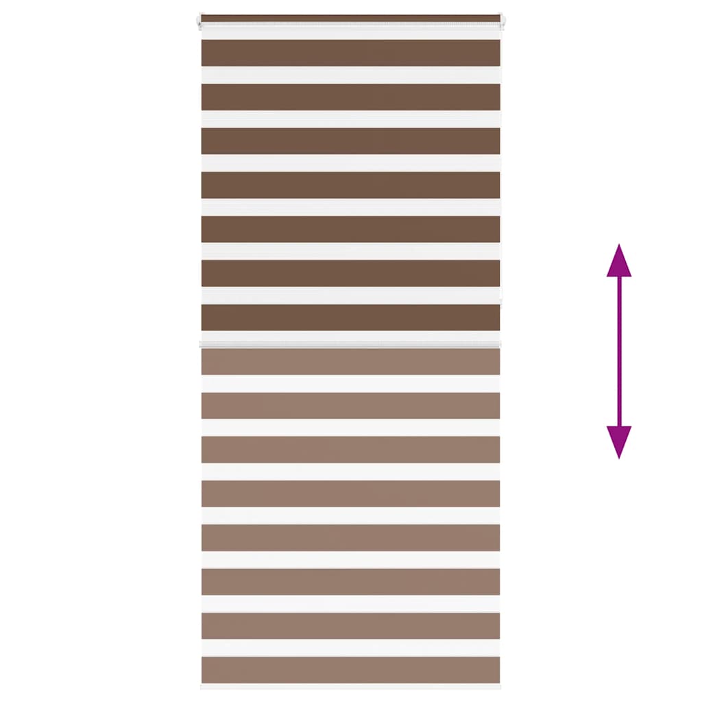 Store enrouleur double marron 110x230 cm Largeur de tissu 105,9 cm Polyester