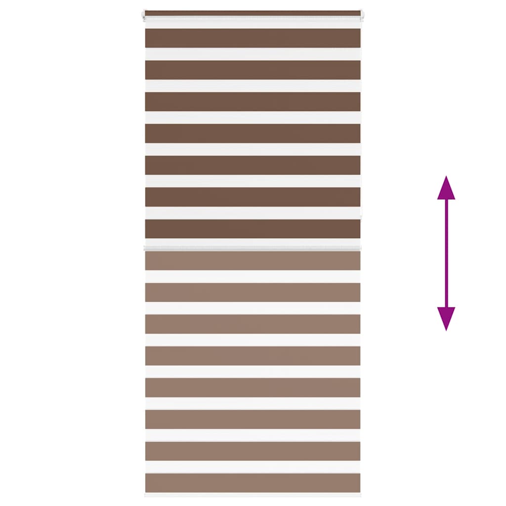 Store enrouleur double marron 115x230 cm largeur tissu 110,9 cm polyester