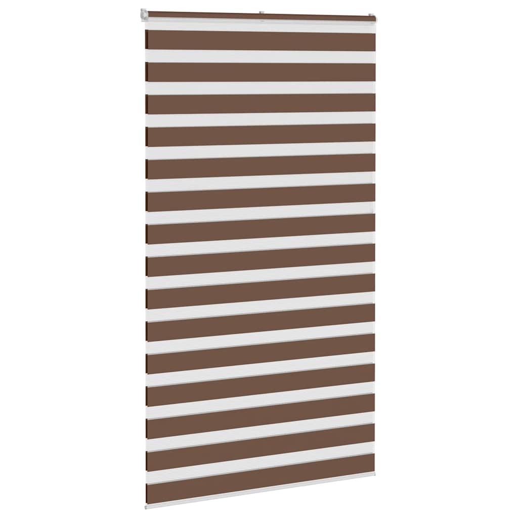 Double Roller Blind Brown 130x230 cm Fabric Width 125.9 cm Polyester