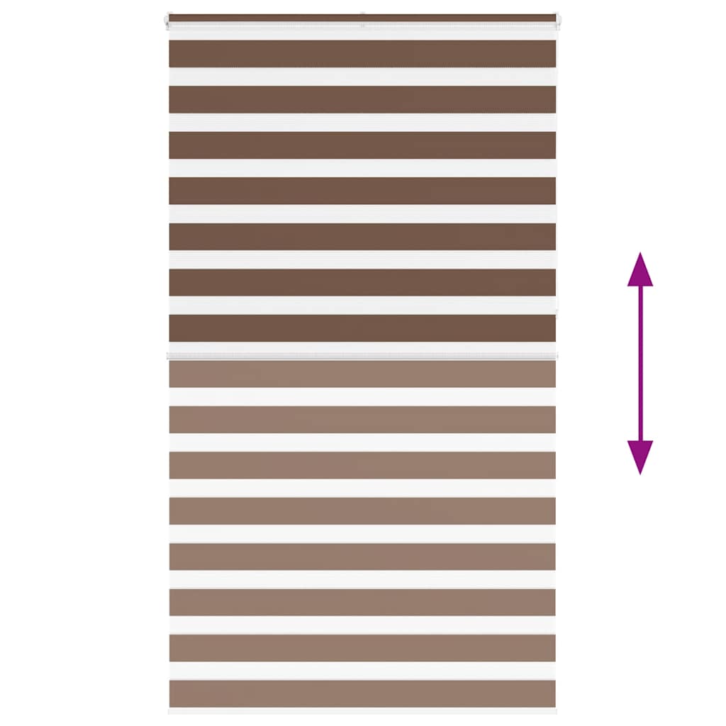 Double Roller Blind Brown 130x230 cm Fabric Width 125.9 cm Polyester