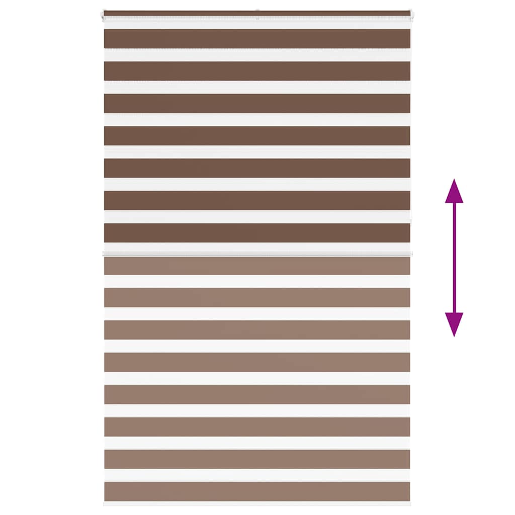 Store enrouleur double marron 140x230 cm Largeur du tissu 135,9 cm Polyester