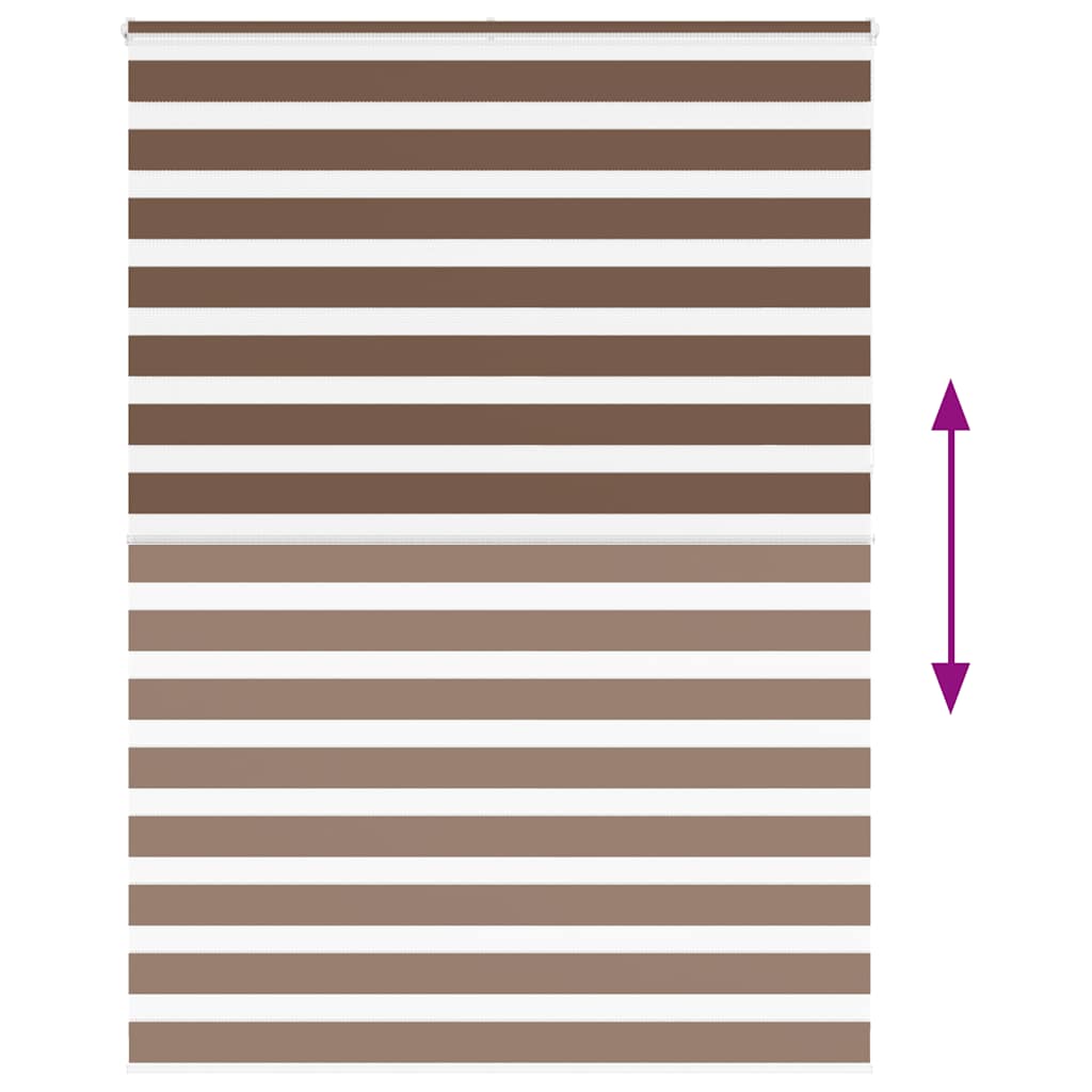 Store enrouleur double marron 165x230 cm largeur du tissu 160,9 cm polyester