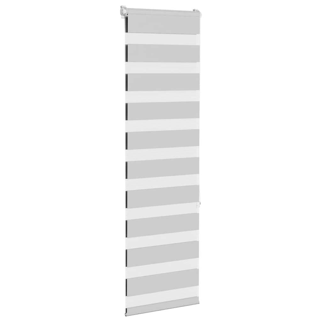 Doppelrollo Hellgrau 40x150 cm Stoffbreite 35,9 cm Polyester