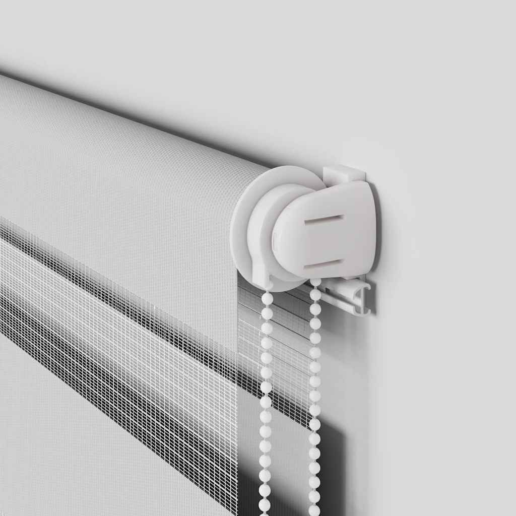 Double roller blind light gray 125x150 cm fabric width 120.9 cm polyester