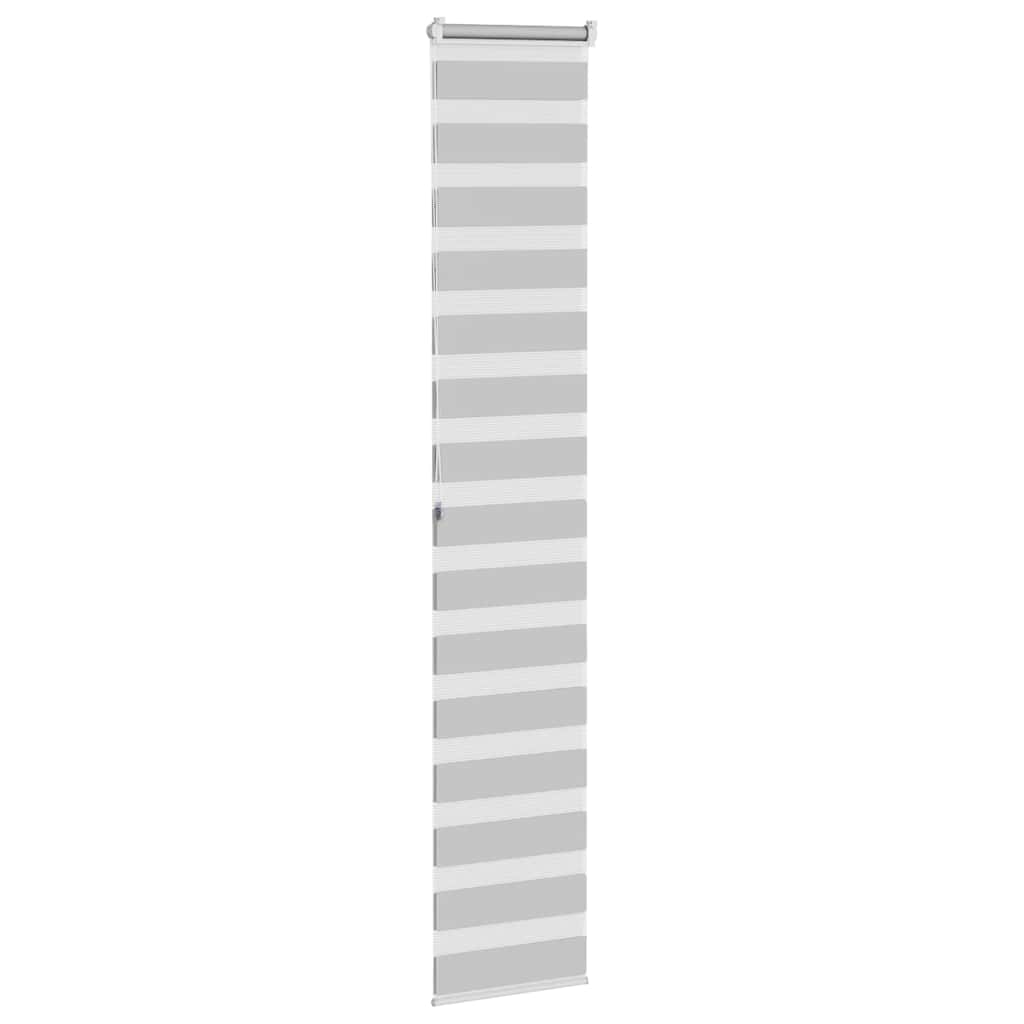 Double store enrouleur gris clair 50x200 cm Largeur du tissu 45,9 cm Polyester